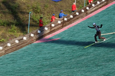 Kamil Stoch tuż po wylądowaniu